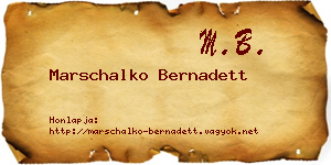 Marschalko Bernadett névjegykártya